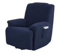 TIANSHU Funda Reclinable de 1 Plaza, Fundas Reclinables Elásticas, Protector Funda Sillón Relax, Funda Cubre Sofá, Fundas de Sofá Lavables y Elásticas para Muebles (Azul Oscuro)
