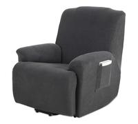 TIANSHU Funda Reclinable de 1 Plaza, Fundas Reclinables Elásticas, Protector Funda Sillón Relax, Funda Cubre Sofá, Fundas de Sofá Lavables y Elásticas para Muebles (Gris)