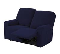 TIANSHU Funda Reclinable de 2 Plaza, Fundas Reclinables Elásticas, Protector Funda Sillón Relax, Funda Cubre Sofá, Fundas de Sofá Lavables y Elásticas para Muebles (Azul Oscuro)