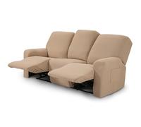 TIANSHU Funda Reclinable de 3 Plaza, Fundas Reclinables Elásticas, Protector Funda Sillón Relax, Funda Cubre Sofá, Fundas de Sofá Lavables y Elásticas para Muebles (Arena)