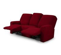 TIANSHU Funda Reclinable de 3 Plaza, Fundas Reclinables Elásticas, Protector Funda Sillón Relax, Funda Cubre Sofá, Fundas de Sofá Lavables y Elásticas para Muebles (Vino Rojo)