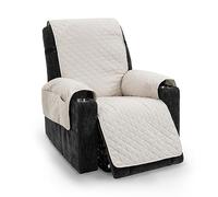 TIANSHU Funda Sillón Impermeable Funda Sillon Relax Reclinable Acolchado Reversible Fundas Sillon Relax Ajustables Antideslizante Lavable Mascotas Amigables (Beige)