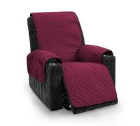 TIANSHU Funda Sillón Impermeable Funda Sillon Relax Reclinable Acolchado Reversible Fundas Sillon Relax Ajustables Antideslizante Lavable Mascotas Amigables (Vino Rojo)