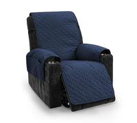 TIANSHU Funda Sillón Impermeable Funda Sillon Relax Reclinable Acolchado Reversible Fundas Sillon Relax Ajustables Antideslizante Lavable Mascotas Amigables (Azul Oscuro)