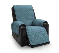 TIANSHU Funda Sillón Impermeable Funda Sillon Relax Reclinable Acolchado Reversible Fundas Sillon Relax Ajustables Antideslizante Lavable Mascotas Amigables (Gris Azul)