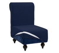TIANSHU Funda Sofa Cama Sin Brazos Elástica, Fundas de Clic Clac 1 Plazas Sofa Cama Plegable Protector Ajustables Antideslizante Universal para Dormitorio y salón (Azul Oscuro)