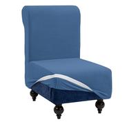 TIANSHU Funda Sofa Cama Sin Brazos Elástica, Fundas de Clic Clac 1 Plazas Sofa Cama Plegable Protector Ajustables Antideslizante Universal para Dormitorio y salón (Azul Vaquero)