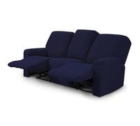 TIANSHU - Fundas para sillones de 3 plazas, Funda reclinable Jacquard para sofá con 3 Cojines, Funda de Mueble Extensible reclinable (Azul Oscuro)