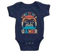 tiansiaben Body de bebé con texto en inglés "Born To Be A Gamer" para anunciar el nacimiento, D-azul marino, 3-6 Months