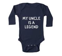 tiansiaben My Uncle Is A Legend - Mameluco unisex de manga larga para bebé, C-azul marino, 9-12 Months