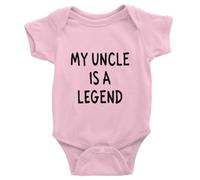tiansiaben My Uncle Is A Legend - Mameluco unisex de manga larga para bebé, D-rosa, 9-12 Months