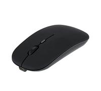 TianTa Wireless Mouse Dual Modo 2.4G Conexión/Bluetooth 5.0, Recargable Incorporado Adaptador Cable USB Delgado Silencioso Ajustable dpi Compatible para Laptop/PC/Tablet/Notebook - Negro