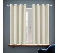 TIANTMIN Cortinas Opacas 154 x 162 cm Poliéster, 100% Blackout con Ojales Tende per Interni Moderne para Habitacion Comedor, Beige