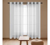 TIANTMIN Cortinas Salon 650 x 340 cm Translucidas Cortinas Modernas Translucido Moderno para Ventana Sala Cuarto Dormitorio Comedor Cocina Salón, Gris Claro
