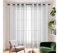 TIANTMIN Cortinas Visillos Translúcidos 180 x 270 cm Translucido Cortinas Dormitorio Moderno para Salon, Exterior Terraza, Gris Claro
