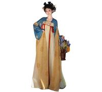 TIANTOO Traje tradicional chino antiguo (155-175 cm), vestido antiguo Hanfu para mujer (48-75 kg), para cosplay y representaciones teatrales.,XL,Yellow