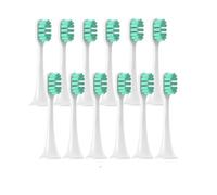 tianwandong 12 cabezales de repuesto for cepillos de dientes eléctricos sónicos T300/T500/T700, tapas de cerdas suaves, boquillas for envasado al vacío(12Green)