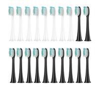 tianwandong 4/8/12/16/20 piezas de cabezal de repuesto for cepillo de dientes compatible con recambios de cabezal de cepillo de dientes eléctrico compatibles con Diamond Cleaning(8 White 12 Black)