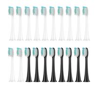 tianwandong 4/8/12/16/20 piezas de cabezal de repuesto for cepillo de dientes compatible con recambios de cabezal de cepillo de dientes eléctrico compatibles con Diamond Cleaning(12 White 8 Black)
