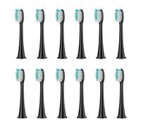 tianwandong 4/8/12/16/20 piezas de cabezal de repuesto for cepillo de dientes compatible con recambios de cabezal de cepillo de dientes eléctrico compatibles con Diamond Cleaning(12Pcs Black)