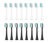 tianwandong 4/8/12/16/20 piezas de cabezal de repuesto for cepillo de dientes compatible con recambios de cabezal de cepillo de dientes eléctrico compatibles con Diamond Cleaning(8 White 8 Black)