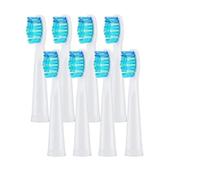 tianwandong 4/8/12/16 piezas de cabezales de cepillo de repuesto for cepillo de dientes eléctrico, recambio de cepillo de cerdas Dupont for limpieza de dientes(8 Pcs white)