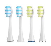 tianwandong 4 cabezales de repuesto estándar blancos for cepillo de dientes con tapas for cepillo de dientes eléctrico D01/D02