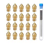 tianwandong Boquilla extrusora MK8 de 30 piezas en 1 de 0,4 mm con aguja de limpieza de 0,4 mm y rosca M6 for impresoras 3D Ender 3 Pro V2 Ender 5