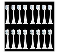 tianwandong Cabezal de repuesto for cepillo de dientes eléctrico sónico T300/T500/T700, boquilla de cerdas suaves, limpieza profunda, cuidado bucal(16 pcs white blue)
