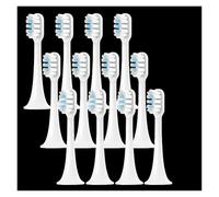 tianwandong Cabezal de repuesto for cepillo de dientes eléctrico sónico T300/T500/T700, boquilla de cerdas suaves, limpieza profunda, cuidado bucal(12 pcs white blue)