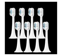 tianwandong Cabezal de repuesto for cepillo de dientes eléctrico sónico T300/T500/T700, boquilla de cerdas suaves, limpieza profunda, cuidado bucal(8 pcs white blue)