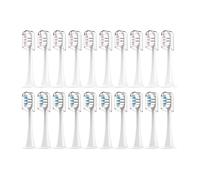 tianwandong Cabezales de cepillo de dientes eléctrico sónico for Xiaomi Mijia T300/T500/T700, boquillas de repuesto reemplazables, 4 colores con tapas antipolvo, 4/20 unidades(10White10Pink)