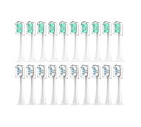 tianwandong Cabezales de cepillo de dientes eléctrico sónico for Xiaomi Mijia T300/T500/T700, boquillas de repuesto reemplazables, 4 colores con tapas antipolvo, 4/20 unidades(10White10Green)