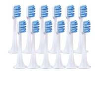 tianwandong Cabezales de repuesto for cepillo de dientes eléctrico sónico T300 T500, boquillas Mijia T300 con cubierta antipolvo, envasado al vacío(12 blue soft)