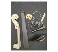 tianwandong Conjunto completo de accesorios for violín, cabeza, mástil, diapasón, puente, cordal, clavijas, barbilla con abrazadera, poste de sonido, cuerdas 4/4(Full set)