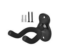 tianwandong Gancho for colgar en la pared for guitarra, bajo eléctrico y acústico, gancho for colgar en la pared, de metal negro, paquete de 1