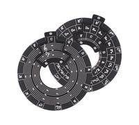 tianwandong Herramienta de melodía de aleación de aluminio con forma de rueda de círculo de quintas, placa de serie de acordes, herramienta de melodía, herramienta de aprendizaje de pentagrama de círc