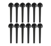 tianwandong Juego de 12 ejes de cuerdas de ébano con ojos de pez for afinación de laúd oud, accesorios for instrumentos musicales(Ebony)