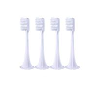 tianwandong Juego de 4 cabezales de repuesto for cepillos de dientes eléctricos T300/T500, boquillas suaves DuPont, regalos de hilo dental(4pcs White)
