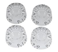 tianwandong Perillas de control de velocidad de volumen y tono Musiclily Basic Metric Coarse de 18 estrías for guitarra eléctrica Epi LP SG (juego de 4)(Transparents)