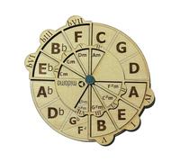 tianwandong Rueda de acordes de círculo de quintas Herramientas musicales de madera redondas Círculo for notas de guitarra Acordes y armadura de clave