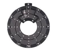 tianwandong Rueda de acordes de guitarra con forma de círculo de quintas, herramienta educativa musical de aleación de aluminio con bolsa de almacenamiento for aprender música