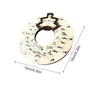 tianwandong Rueda de acordes de guitarra Herramienta de melodía musical redonda Rueda de círculo de quintas Herramientas de acordes de madera Rueda circular Instrumento de registro Minimalismo moderno