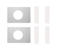tianwandong Tablero de reparación de cerradura de puerta, placa de refuerzo de cerradura de puerta de acero inoxidable, relleno de fijación de cerrojo, Kit de soportes de cubiertas de refuerzo de gara