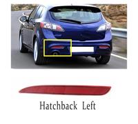Tianwu03 Compatible con Mazda 3 Axela M3 BL 2008-2015 Hatchback Sedán BFF4-51-5L0A BFF4-51-5M0A Reflector de parachoques trasero Luz de freno Lámpara antiniebla(Left(Hatchback))