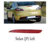 Tianwu03 Compatible con Mazda 3 Axela M3 BL 2008-2015 Hatchback Sedán BFF4-51-5L0A BFF4-51-5M0A Reflector de parachoques trasero Luz de freno Lámpara antiniebla(Left(Sedan JP))