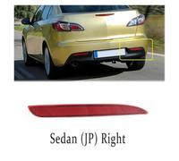 Tianwu03 Compatible con Mazda 3 Axela M3 BL 2008-2015 Hatchback Sedán BFF4-51-5L0A BFF4-51-5M0A Reflector de parachoques trasero Luz de freno Lámpara antiniebla(Right(Sedan JP))