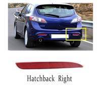 Tianwu03 Compatible con Mazda 3 Axela M3 BL 2008-2015 Hatchback Sedán BFF4-51-5L0A BFF4-51-5M0A Reflector de parachoques trasero Luz de freno Lámpara antiniebla(Right(Hatchback))
