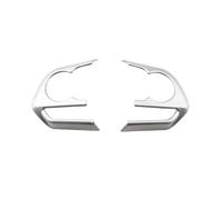Tianwu03 Embellecedor Adhesivo for Panel de Botones del Volante, Compatible con Toyota RAV4, Corolla E210, Avalon 2019-2023.(2Pc 39 Clock Silver)