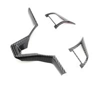 Tianwu03 Embellecedor de Cubierta Protectora for Volante de Coche, Compatible con Nissan Qashqai J11 Dualis 2 X-Trail Xtrail T32 2018-2021.(ABS Carbon Fibre)